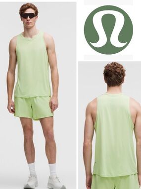 lululemon athletica Light Green Men's Tank Top